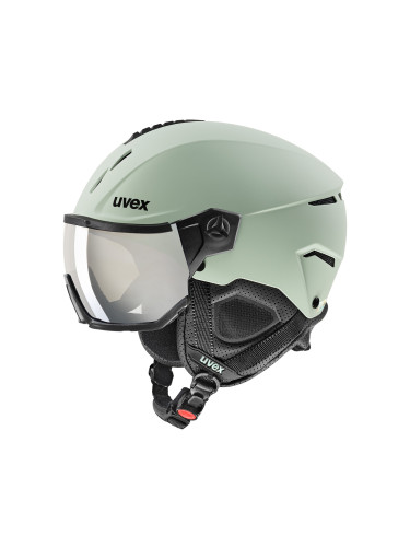 Скиорска каска Uvex Instinct Visor 56/6/260/90/03 Зелен