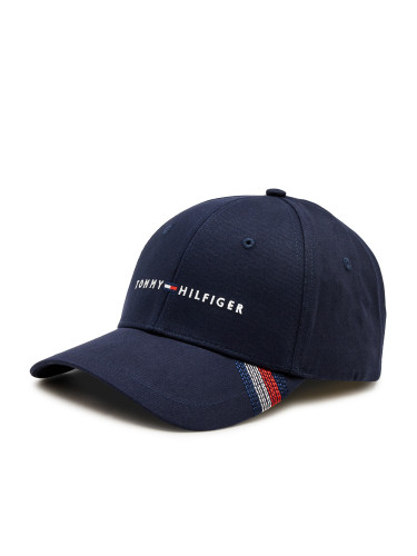 Шапка с козирка Tommy Hilfiger Foundation Cotton 6 Panel Cap AM0AM12532 Тъмносин