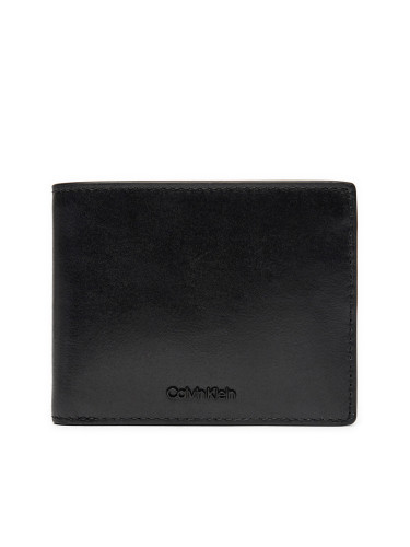 Голям мъжки портфейл Calvin Klein Ck Refined Bifold 5cc W/Coin K50K512700 Черен