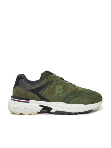 Tommy Hilfiger Сникърси M Runner X Ventile Mix FM0FM05062 Зелен