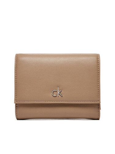 Calvin Klein Малък дамски портфейл Ck Daily Medium Trifold_Pbl K60K612851 Бежов