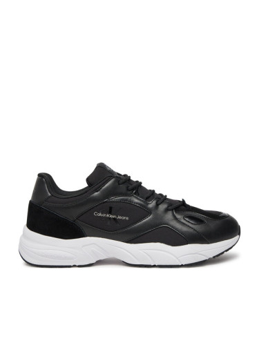 Calvin Klein Сникърси Retro Tennis Low Laceup Mtl YM0YM00985 Черен