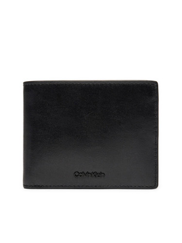 Calvin Klein Голям мъжки портфейл Ck Refined Bifold 5cc W/Coin K50K512700 Черен