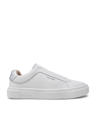 Calvin Klein Сникърси Cupsole Slip On W/Ml HW0HW02289 Бял