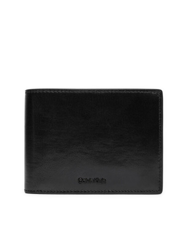 Calvin Klein Голям мъжки портфейл Ck Refined Trifold 10cc W/Coin K50K512699 Черен