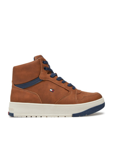 Tommy Hilfiger Сникърси Mid Cutlace-Up Sneaker T3X9-33641-1351 S Кафяв