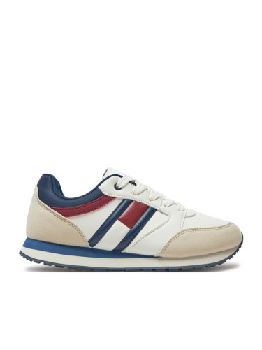 Tommy Hilfiger Сникърси Flag Low Cur Lace-Up Sneaker T3X9-33664-1269 Бял