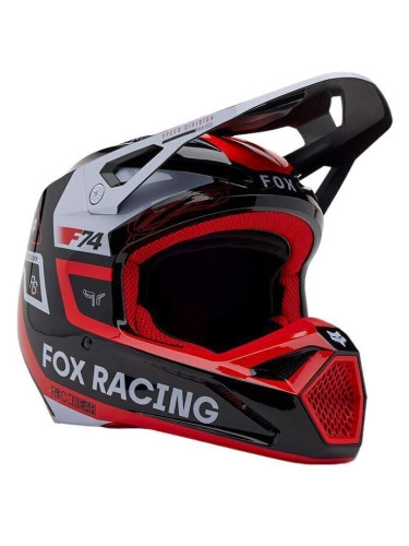 FOX V1 Race Spec Fluorescent Red S Каска