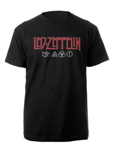 Led Zeppelin Риза Logo & Symbols Unisex Black S