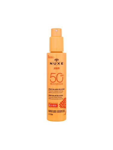 NUXE Sun Delicious Spray SPF50 Слънцезащитна козметика за тяло 150 ml увреден флакон