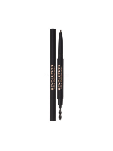 Makeup Revolution London Duo Brow Definer Молив за вежди за жени 0,25 g Нюанс Medium Brown