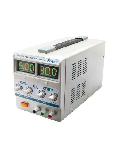 DC лабораторен захранващ блок TE-5305B, 0~30VDC, 0~5A, 1 канал