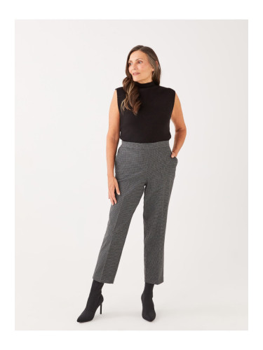 LC Waikiki Standard Fit Plaid Women's Trousers