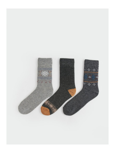 LC Waikiki Patterned Men's Socks 3-Piece