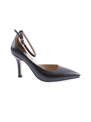 DGN 2015-23y Women's Ankle Strap Thin Heeled Shoes Black