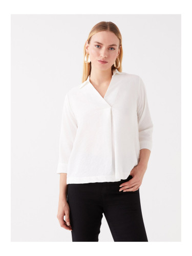 LC Waikiki Women's Shirt Collar Plain Blouse