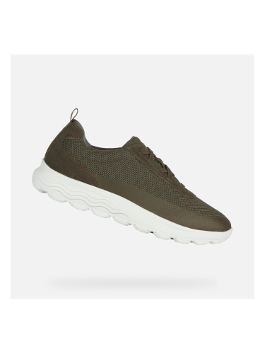 Khaki Men's Geox Spherica Sneakers - Mens