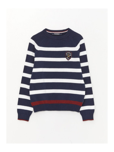 LC Waikiki Crew Neck Striped Long Sleeve Boy's Knitwear Sweater