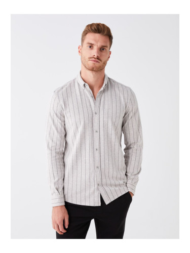 LC Waikiki Slim Fit Long Sleeve Striped Men's Shirt