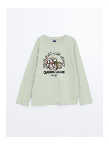 LC Waikiki Crew Neck Nostalgic Monkey Printed Boy's T-Shirt