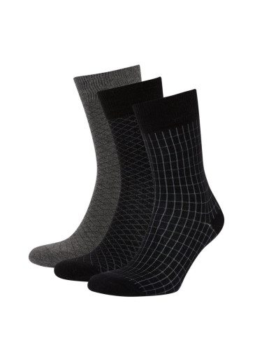 DEFACTO Men's Cotton 3-Piece Socks