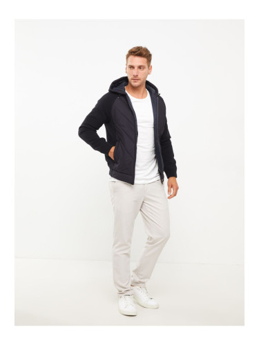 LC Waikiki Men's Slim Fit Hooded Knitwear Coat