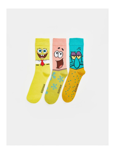 LC Waikiki Lcw Spongebob Printed Men's Socks 3-Pack