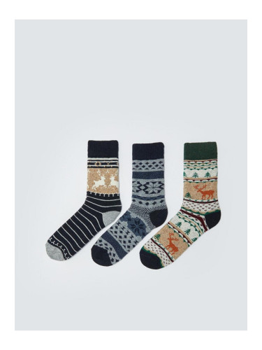 LC Waikiki Patterned Men's Socks 3-Piece