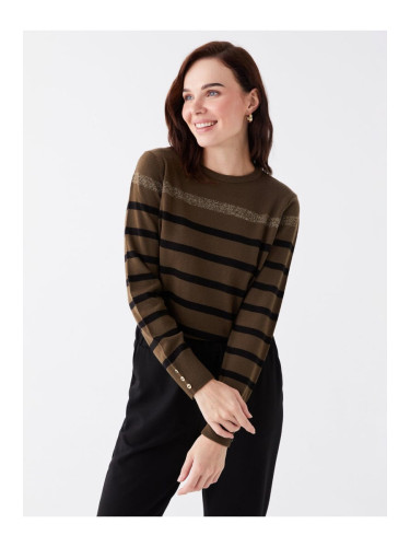 LC Waikiki Crew Neck Striped Long Sleeve Women's Knitwear Sweater