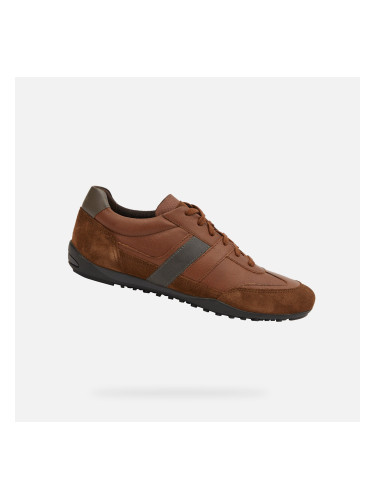 Brown men's sneakers Geox Wells - Men's