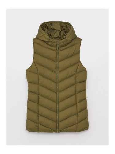 LC Waikiki Women's Hooded Plain Puffer Vest