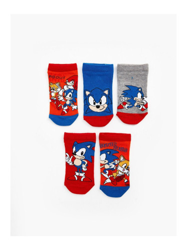 LC Waikiki Sonic Patterned Boy's Booties Socks Pack of 5