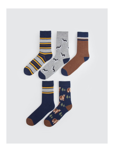 LC Waikiki Patterned Men's Sock Socks 5 Pack