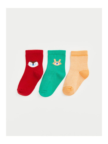 LC Waikiki 3-Pack Printed Baby Boy Socks