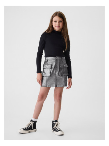 GAP Children's metallic denim cargo skirt - Girls