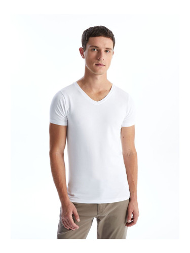 LC Waikiki V-Neck Short Sleeve Combed Cotton Men's T-Shirt