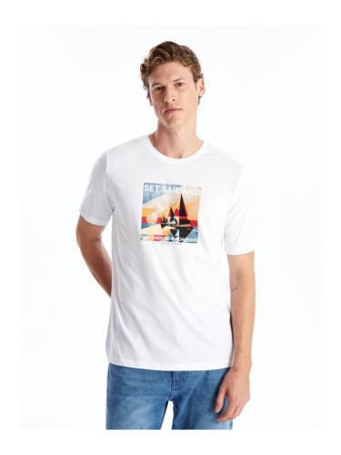 LC Waikiki Crew Neck Short Sleeve Printed Combed Cotton Men's T-Shirt