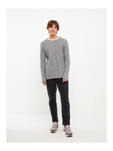 LC Waikiki Crew Neck Long Sleeve Thin Men's Knitwear Sweater