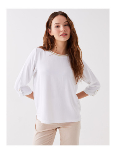 LC Waikiki Women's Crew Neck Plain Blouse