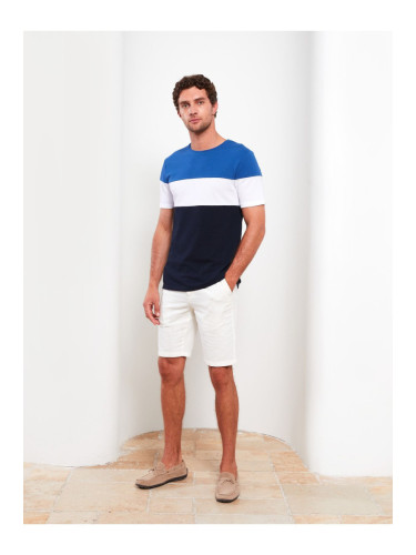 LC Waikiki Crew Neck Short Sleeve Color Blocked Combed Cotton Men's T-Shirt