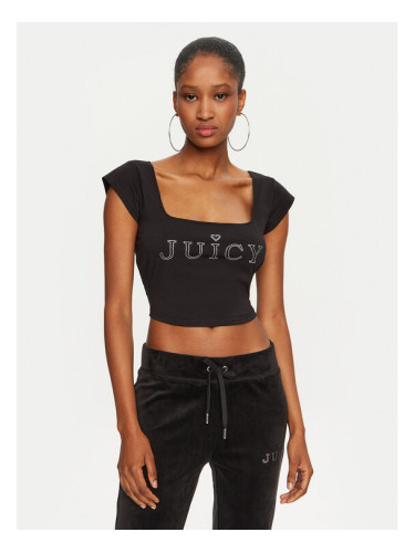 Juicy Couture Блуза Regal JCBCT224831 Черен Slim Fit