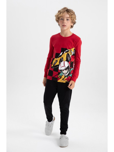 DEFACTO Boy Printed Long Sleeve Pajama Set