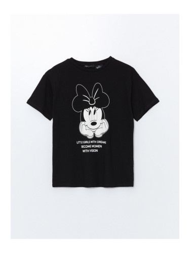 LC Waikiki Crew Neck Minnie Mouse Printed Short Sleeve Women's T-Shirt