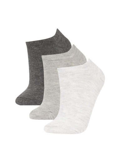 DEFACTO Women's Cotton 3-Piece Sneaker Socks