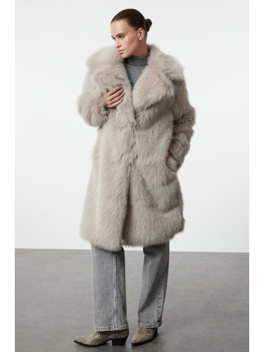 Trendyol Mink Oversize Long Fur Coat