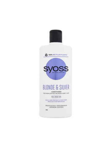 Syoss Blonde & Silver Conditioner Балсам за коса за жени 440 ml увреден флакон