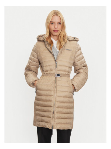Calvin Klein Зимно палто K20K208011 Бежов Slim Fit