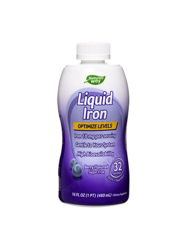 ТЕЧНО ЖЕЛЯЗО вкус боровинка 480 мл NATURE'S WAY