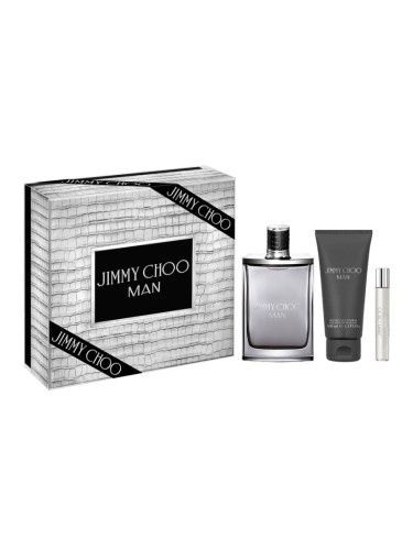 Jimmy Choo Man Комплект за мъже EDT Тоалетна вода 100 ml EDT Тоалетна вода 7.5 ml SG Душ гел 100 ml 