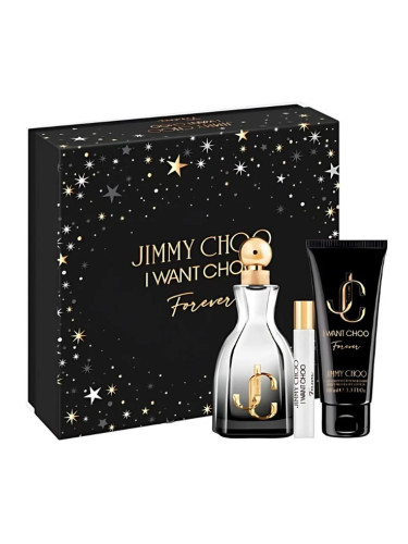 Jimmy Choo I Want Choo Forever Комплект за жени EDP Парфюм 100 ml EDP Парфюм 7.5 ml Балсам за тяло 100 ml